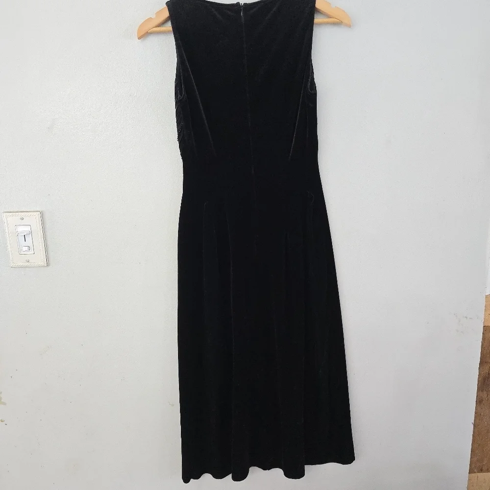Vintage Papell Boutique Babydoll Midi Beaded Dress Sz 4 Fairy Y2k Whimsy Gothic